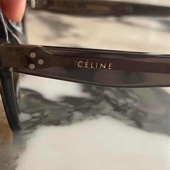 Celine black round black transparent sunglasses - Picture 3 of 14